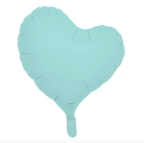 SERCE Balon foliowy z helem Pastelowy Błękit matowy 14" PREMIUM