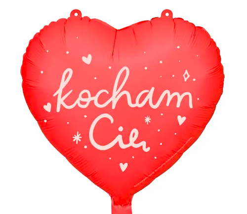 Serce Balon z helem Kocham Cię 2026 14"