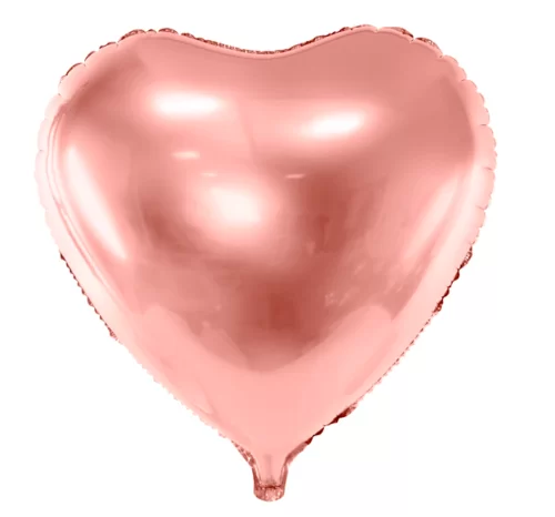 Balon foliowy z helem SERCE różowe złoto Rose Gold 45 cm 18"