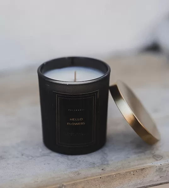 Świeca Sojowa Patchouli 180 ml z wieczkiem